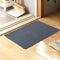 Yancorp Ultra Thin Door Mat, 16"x26" Indoor Entrance Rug, Low Profile Non-Slip Washable Bath Mat (Gray)