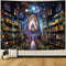 Heynvioo Mysterious Bookshelf Tapestry Galaxy Space Library Tapestry Fantasy Landscape Vintage Aesthetic
