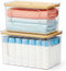 2-Pack Trash Bag Holder,Trash Bag Dispenser with Bamboo Lid, Stackable Acrylic Garbage