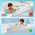 Nelebe Rhh 3FT Dolphin Pattern Bathtub Splash Guard Play Shelf for the Wide &Straight Bathtub Edge Toy Tray Caddy