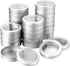 TecUnite 4 oz Metal Tin Cans, 24 Pieces Round Empty Containers with Clear Top Lid for Kitchen Office