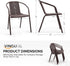 Set 1, VINGLI PE Rattan Outdoor Dining Chairs of Plastic Stackable Patio Chairs for Indoor, Porch, Restaurant, Garden