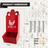 POIET Chicken Oyster Shell Feeder and Grit Feeder Metal Chicken Feeder Chicken coop Accessories Automatic Chicken