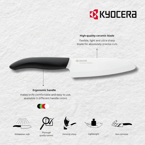 Kyocera Advanced Ceramic Revolution Series, 3-inch Paring Knife, Green Handle