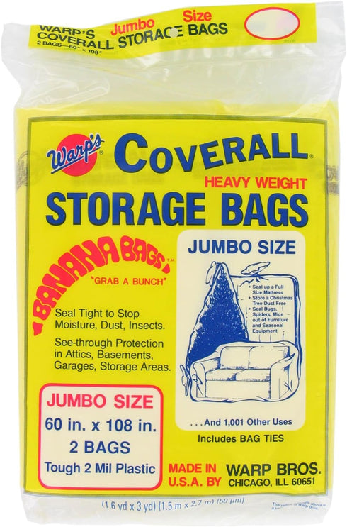 Warp Brothers CB-60 Warp's Banana Bags, Plastic, 60 x 108-Inch, Pack of 2