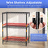 FDW 3-Shelf Adjustable Storage Shelves - Wire Shelving Unit Metal Shelves Storage Shelf, 13" D x 23" W x 30" H