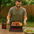 Creative Home Black Neoprene Heat Resist Square Trivet, Insulated for Cooking, 8.6" x 8.6" x 0.2" H