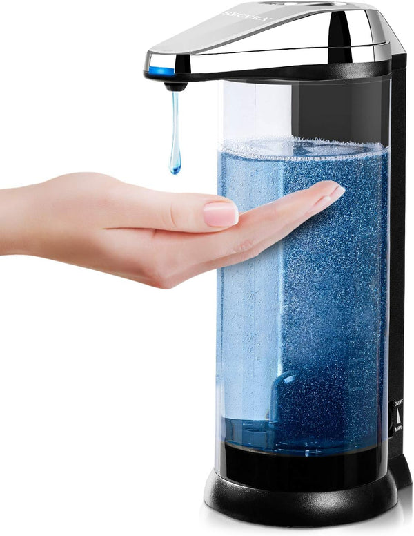 Secura 17oz Automatic Liquid Soap Dispenser - Touchless Battery Operated with Adjustable Volume Control Dial for