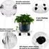 4 Packs 10.2 inches Small Clear Plant Caddy Plant Saucers on Wheels Rolling Plant Stands Heavy-duty Plant Dolly Plastic