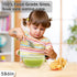 NUTRIUPS Glass Bowl Set, Glass Mixing, Salad, Cereal, Serving Bowls, Microwave Safe, Clear Square Bowls