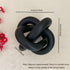 3-Link Wood Chain Link Coffee Table Decor, Black Wooden Knot Decor for Coffee Table Farmhouse Decortive for Home Boho
