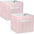 DII Small Herringbone Storage Bin Set of 2, Mauve, Non Woven Polyester