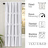 Homechoice Decor 42" 63" 3 (LQ-30) Thermal Insulated Blackout Window Curtains, W x L (Pair), Boho Ruched Window