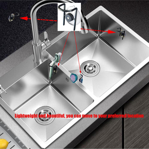 Soap Dispensing Palm Brush Holder for Kitchen Brush Dish Brush with Soap Dispenser Pot with a Traceless Suction Cup