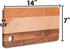 CONSDAN Small Wood Cutting Board for Kitchen, Hardwood Chopping Board for Meat, Vegetables, Fruits, Bread, and Cheese 14 x 7 x 10/16 in