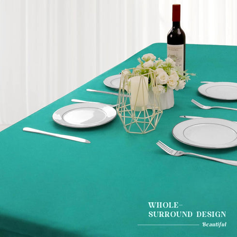 4 Pack 8 96 30 Inch Fitted Table Covers for Foot Tables - x Rectangle Table Cloth for Folding Tables Polyester Table