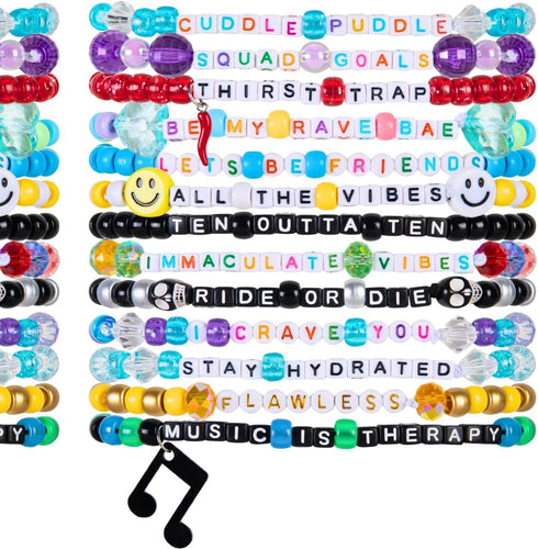 'Good Vibes' Collection Rave Bracelets (13 Pack)