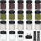 Uiifan 18 Pack 10 oz Spice Jars with Black Lids, Clear Plastic Spice Containers with Shaker Lids for Kitchen