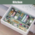 Plastic Drawer Organizers, 10 PCS Bathroom and Vanity Organizer Bins, Green Makeup Storage for Bedroom, Kitchen, Office