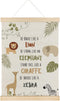 Qvapt Jungle Animals Nursery Wall Decor,Wild Animal Nursery Classroom Wall Decor,Tropical Jungle Safari