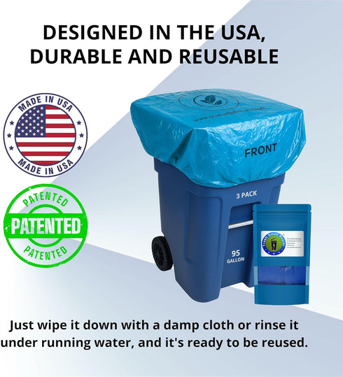 95 3 Pack Trash Can Smell Eliminator Cover Odor Eliminating Bag Lemon Scented Durable Chemical Free Gallon