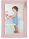 MIMOSA MOMENTS 4x6 Silver Plated Baby Picture Frame, Pink Enamel & Rhinestone