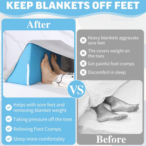 ROYALAY Blanket Lifters for Foot of Bed, Foot Tent Blanket Support Holder for Surgery Recovery, Foot Block Pillow