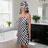 Set 8, 2 2 4 Jacquotha Black and White Towels of Cute Checkered Towels for Bathroom Decor, Bath, Hand, Washcloths