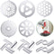 Mudder 9 Pieces Meat Grinder Blades - Stainless Steel Replacement Parts for Size 5 Stand Mixer Accessories