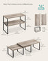 SONGMICS Cabinet Organizer Shelf, Set of 4 Kitchen Counter Shelves, Stackable Expandable Metal and Engineered Wood