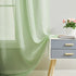 MYSTIC-HOME Sage Green Sheer Curtains, 84 Inches Long, 2 Panels, 52"x84", Semi Crinkle Voile Drapes for Living Room,