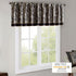 Madison Park Aubrey Jacquard Rod Pocket Valance, Classic Silk Paisley, 50X18", Black