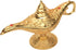 LAUYOO Classic Aladdin Magic Genie Lamp, Metal Carved Arabian Props for Home Tabletop Decoration, Gold
