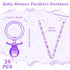 36 Tigeen Pcs Shower Party Pacifiers Necklace Acrylic Pacifiers Favors Plastic Charm for Shower Party Decorations Table