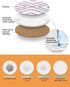 LIFVER Coasters for Drinks, Absorbent Coaster Set of 6 with Cork Base for Cold Drinks, Wine Glasses, Mugs