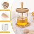 SlZKADY 12 Oz 2 Honey Jar with Wooden Dippers and Lid,Honey Pot Dispenser,Clear Glass Honey Container for Home
