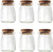 6Pcs 100ml Mini Glass Decorative Bottle with Cork Stopper, Empty Glass Jars for Party Wedding Favor Storage