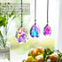 3Pcs 2/2.5/3 inch Crystal Prisms Sun Catchers Chandelier Colorful Bauhinia Ornament Pendants Rainbow Maker Suncatchers