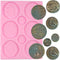 Treasure Coins Silicone Mold, Fondant Molds for Cake Decoration, Cupcake Topper, Chocolate Candy
