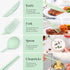 4 Sets Travel Utensils with Case, Reusable Plastic Cutlery Set for Lunch Box Accessories
