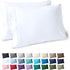 Bare Home Microfiber Pillow Cases - King Size Set of 2, Cooling Double Brushed White Pillowcases, Easy Care