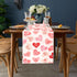 QIHOMPIB Runner(13x72 Inch) Valentine Table Red Pink Love Heart Pattern Coffee Table Decor Valentines Day Home Kitchen