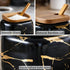 Marble Ceramics Sugar Bowl Ceramic Seasoning Box Ceramic Spice Jars Porcelain Condiment Pots with Lid and Spoon (Black)