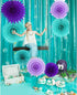 Mermaid Birthday Party Decorations Teal Purple / Wonderland Frozen Party Supplies / Under The Sea Decorations