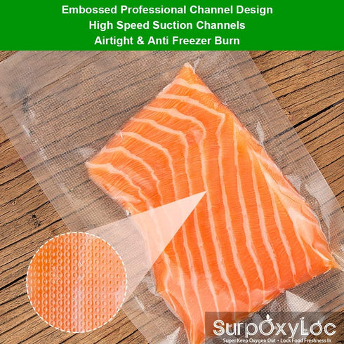 SurpOxyLoc 4 Pack 8x50 Vacuum Sealer Bags Rolls, BPA Free, Works with Any Types Sealer Machine