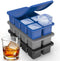ZDPMK Large Silicone Ice Cube Trays with Lids, 3 Pack Large Ice Cube