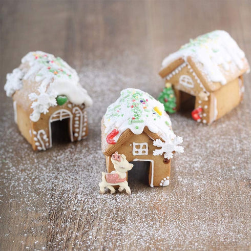 SIENON 3D Gingerbread House Cookie Cutter Set, 3pcs Stainless Steel Mini Christmas Kit, DIY Baking Tools