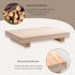 Wood Pedestal Stand Bathroom Counter Organizer, Farmhouse Decorative Tray Soap Holder for Kitchen Decor, Burlywood