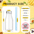 20 Sets (8 oz,Pastel Yinkin Plastic Milk Bottles with Straws Lids Clear Plastic Containers for Dairy Milk Party Bottle