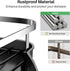 Dish Drying Rack - Expandable Stainless Steel Dish Rack with Drainboard Set and Utensil Holder, Black